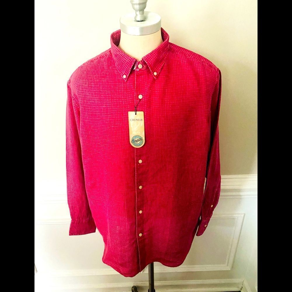 AWESOME! Cremieux Linen XL Long-Sleeve Woven Shirt